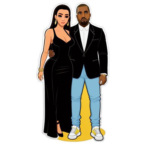 Sticker ya Kanye West na Bianca Censori