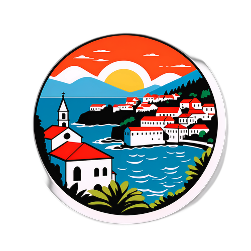 Kreativ klistermærke af Kroatiens kystlinje