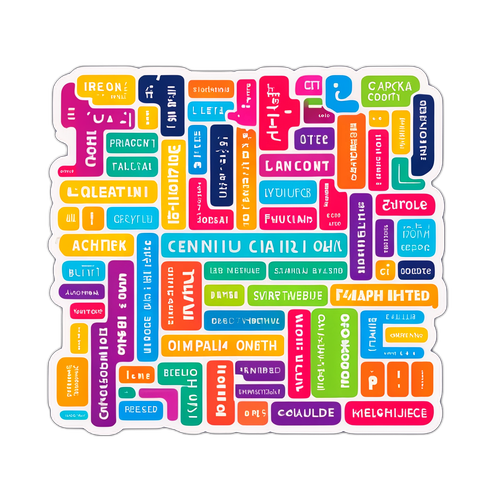 Makulay na Wordle Sticker