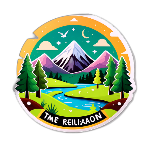 प्रकृति-थीम वाला स्टिकर