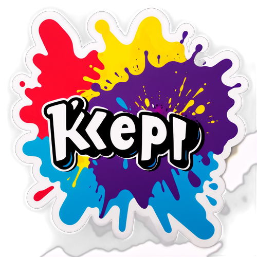 Desain Stiker 'KEEP' dengan Gaya Seni Jalanan