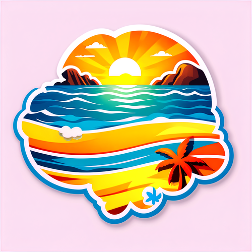 İzmir Plajı ve Deniz Manzarası Stickerı