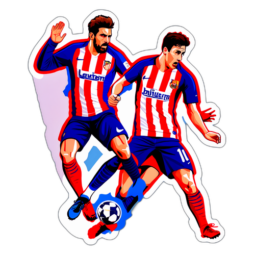 Intens håndballkamp mellom Atletico Madrid og Barcelona