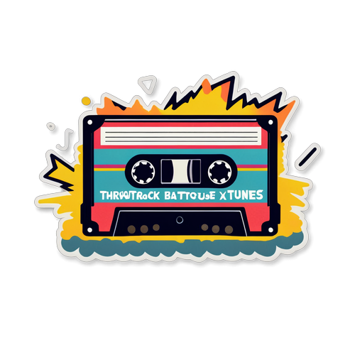 Muling Balikan ang Saya ng Nakaraan: Ipakita ang Iyong Pagmamahal sa Musika sa Retro 'Throwback Tunes' Sticker!