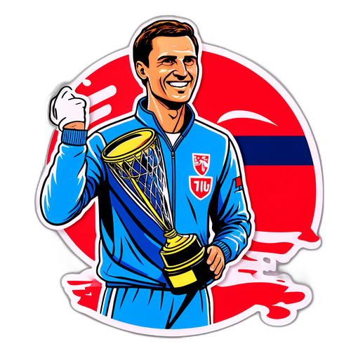 Vtipná ilustrace Tomáše Macháče na vítězství