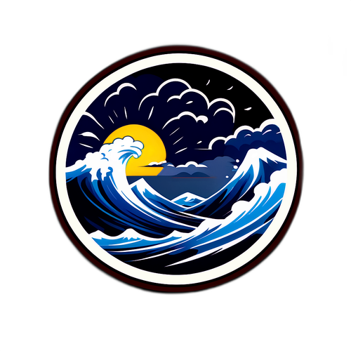 Штормове узбережжя проти темного неба