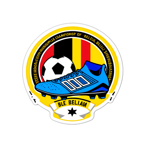 Sticker met het officiële embleem van het Kampioenschap van België