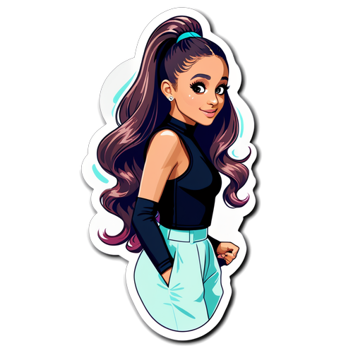 Temukan Gaya Fashion Unik Ariana Grande: Sticker Kreatif dengan Sentuhan Pastel yang Memikat!