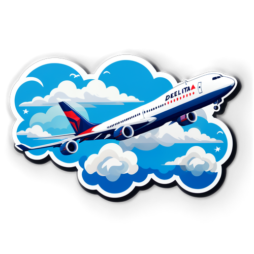 Keep Soaring Above: Delta Plane Sticker