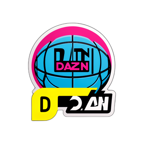 סטיקר DAZN עם מוטיבים ספורטיביים