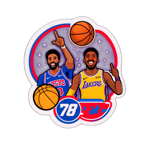 Sticker ng Excitement ng 76ers vs Lakers