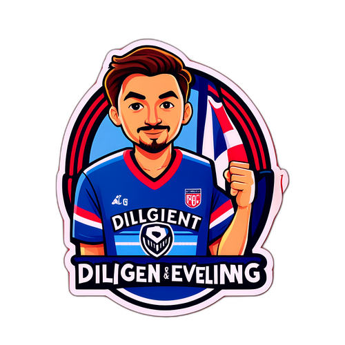 แฟนบอลที่มีข้อความ "ขยันและอดทน"