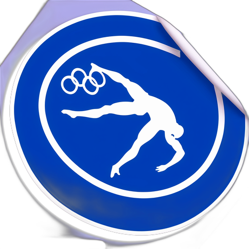 Sticker cu pictograma lui Marius Urzica în poziție de gimnastică