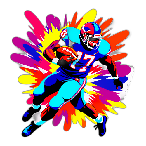 Dynamic Football Action Sticker