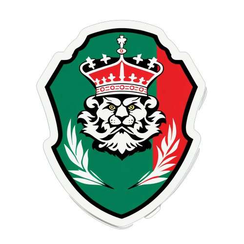 Stiker Logo NEC Nijmegen dengan Elemen Budaya Belanda