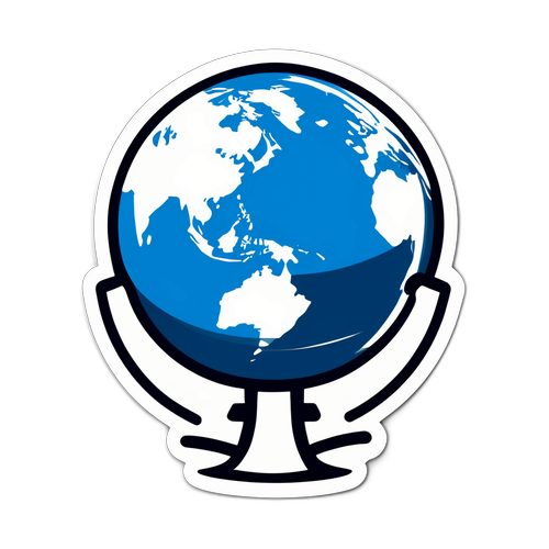 Sticker cu globul Pământesc - Patrimoniul Mondial UNESCO
