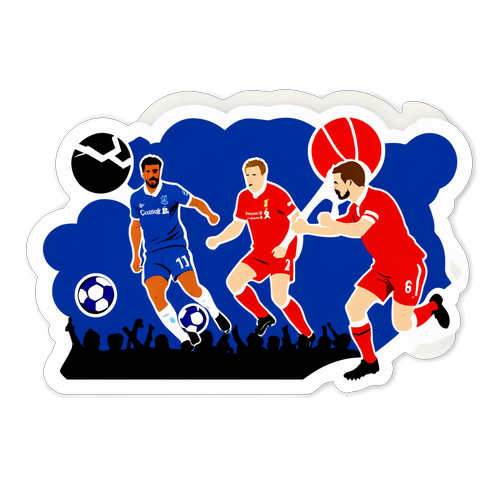 Stickers Rendant Hommage à l'Intensité du Derby Everton-Liverpool