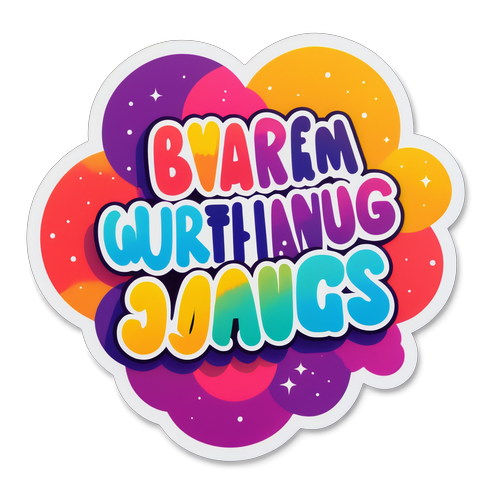 Colorful Motivational Quote Sticker