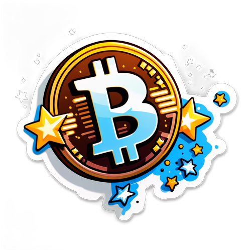 Cartoonische Bitcoin Munt