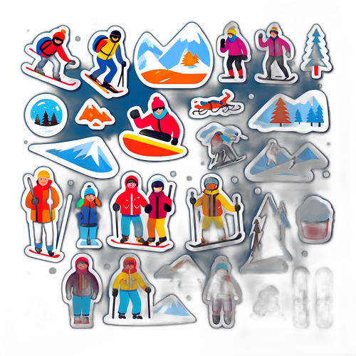冬季运动主题贴纸