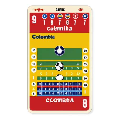 ¡Descubre el Impactante Diseño de la Alineación de Colombia en Formato de Tarjeta de Juego!