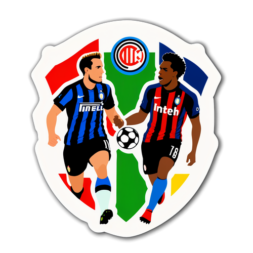 Stiker Pertandingan Cagliari dan Inter