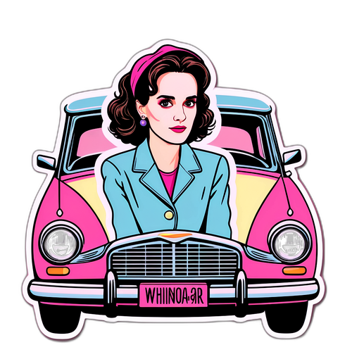 Nostalgický samolepka z 90. let s Winonou Ryder