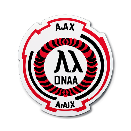 Desain Sticker Minimalis: Logo Ajax dan "Ajax DNA" yang Memikat!