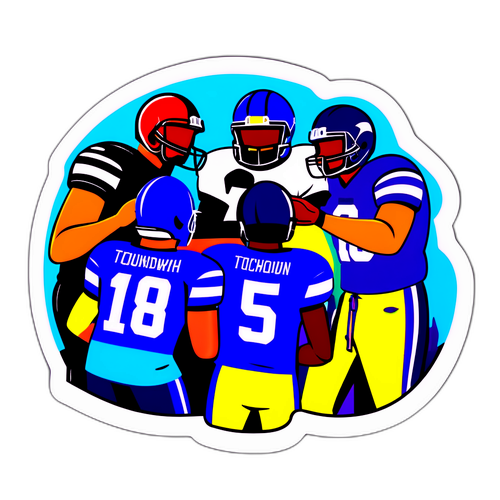 Fantasy Football Team Huddle Sticker