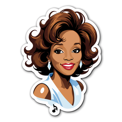 Émouvant Hommage : Découvrez le Sticker Envoûtant D'inspiration Whitney Houston!