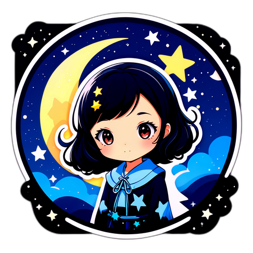 星空の可愛いシルエット