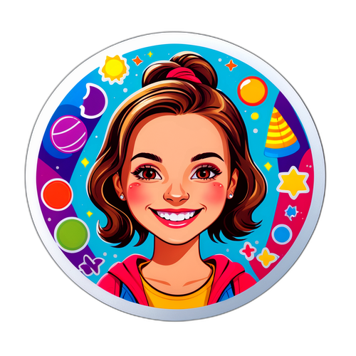 Veronika Loubry sticker met lach