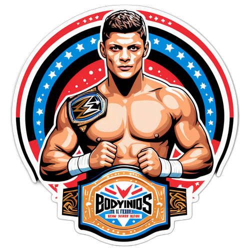 Adesivo Bold di Cody Rhodes come Campione di Wrestling