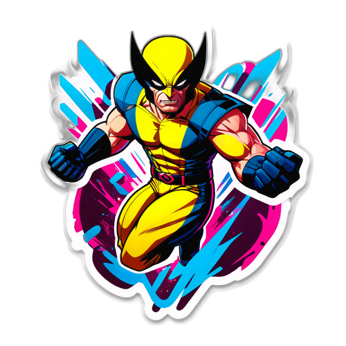 Adesivo d'azione del personaggio Wolverine per PS5