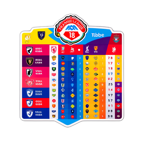 Креативный стикер с таблицей Премьер-лиги