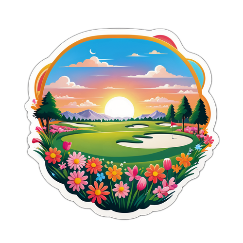 Tommy Fleetwoodin golfkenttä kauniilla kukilla