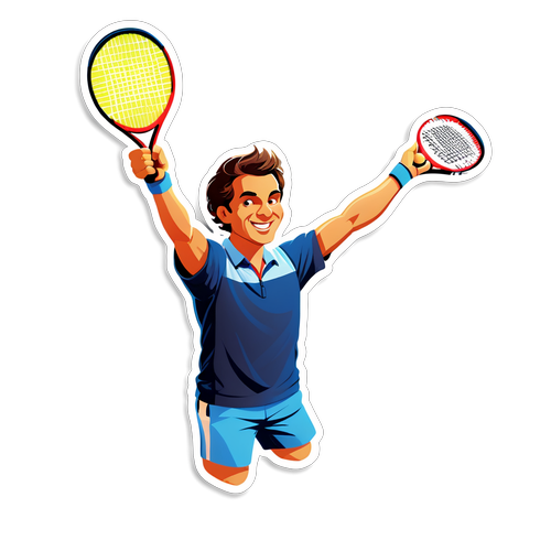 ¡Tommy Paul a lo Grande! La Energía y Pasión del Tenis en un Sticker Que No Puedes Dejar Pasar!