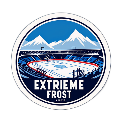 Ikonická nálepka s nápisem 'Extreme Frost'