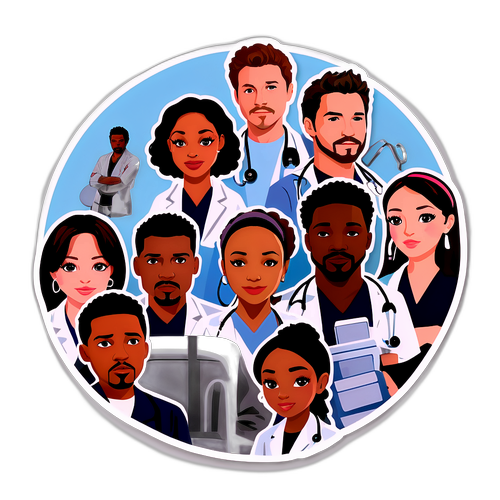 Autocollant des personnages de Grey's Anatomy