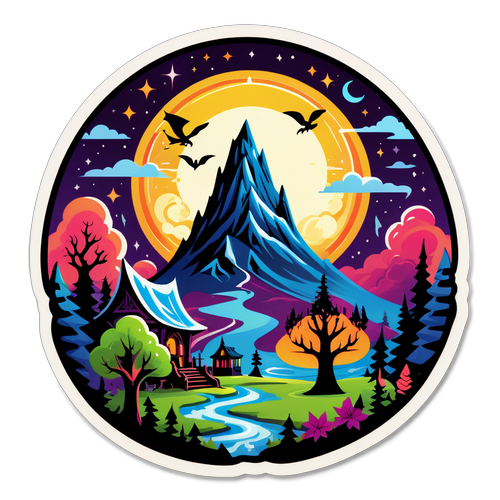 Discover the Enchantment: Stunning Seasonal Sticker Inspired by Arcane's Mystical World!