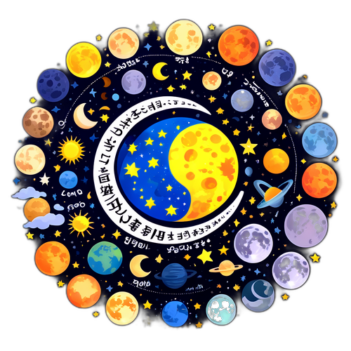 Una luna que brilla con frases sobre el ciclo lunar