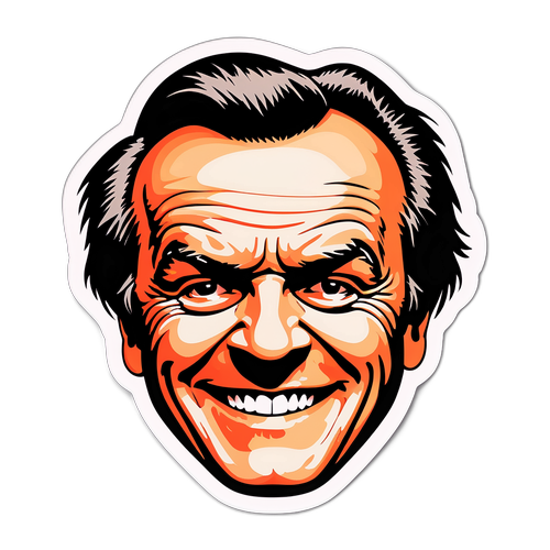 Adesivo Minimalista del Sorriso di Jack Nicholson