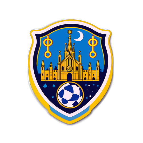 สติ๊กเกอร์ที่ออกแบบมาพร้อมโลโก้ของสโมสรฟุตบอลเอสปันญอลกับสัญลักษณ์ของเมืองบาร์เซโลนาในฉากตอนกลางคืน