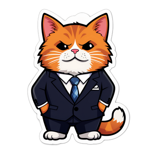 Roztomilý kocour Frank Caprio v obleku