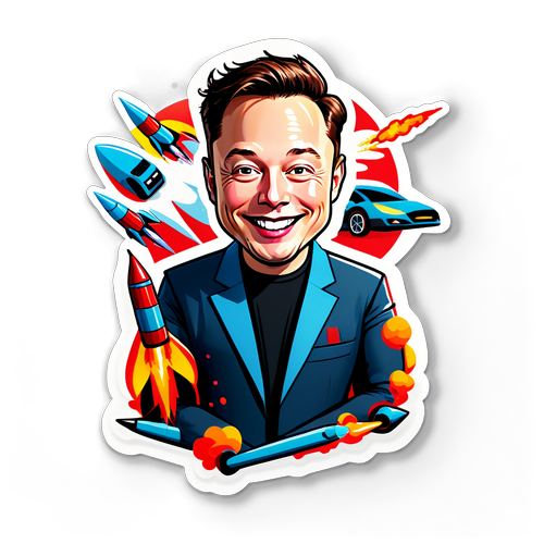 Elon Musk: Il Genio dei Razzi e delle Auto Elettriche Sorride! Scopri il Nuovo Sticker Incredibile!