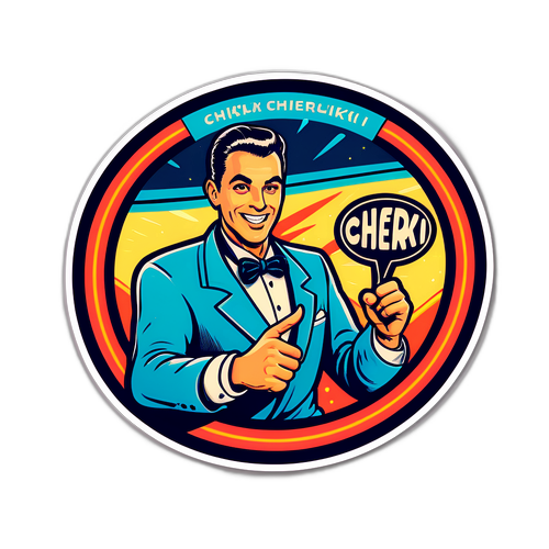 Retro-sticker med Cherki
