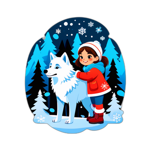 小女孩與雪狼