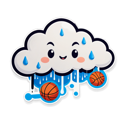 Cute Cartoon Thunder Cloud Sticker
