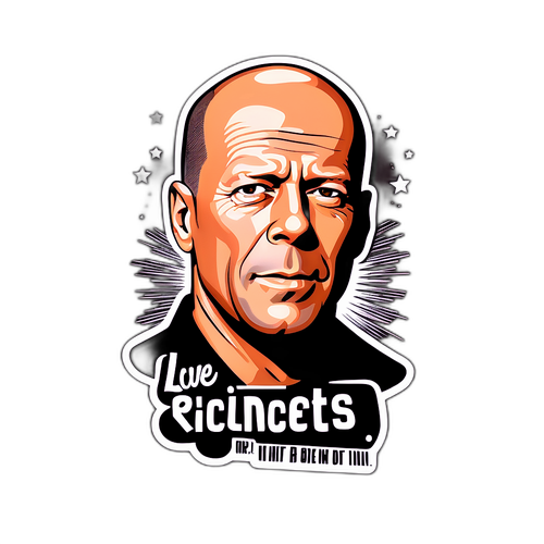 Adesivo Retro di Bruce Willis