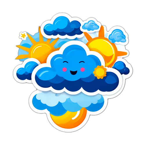 मौसम थीम वाला स्टिकर